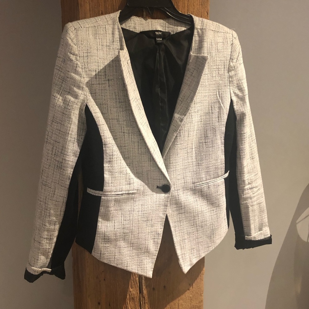 Tuxedo blazer silver & black